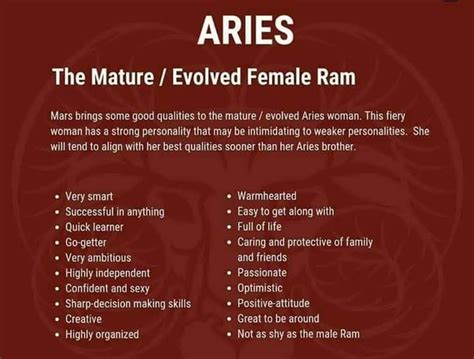 best sign for aries woman